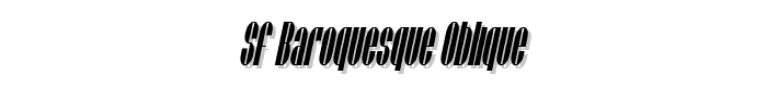 SF Baroquesque Oblique font